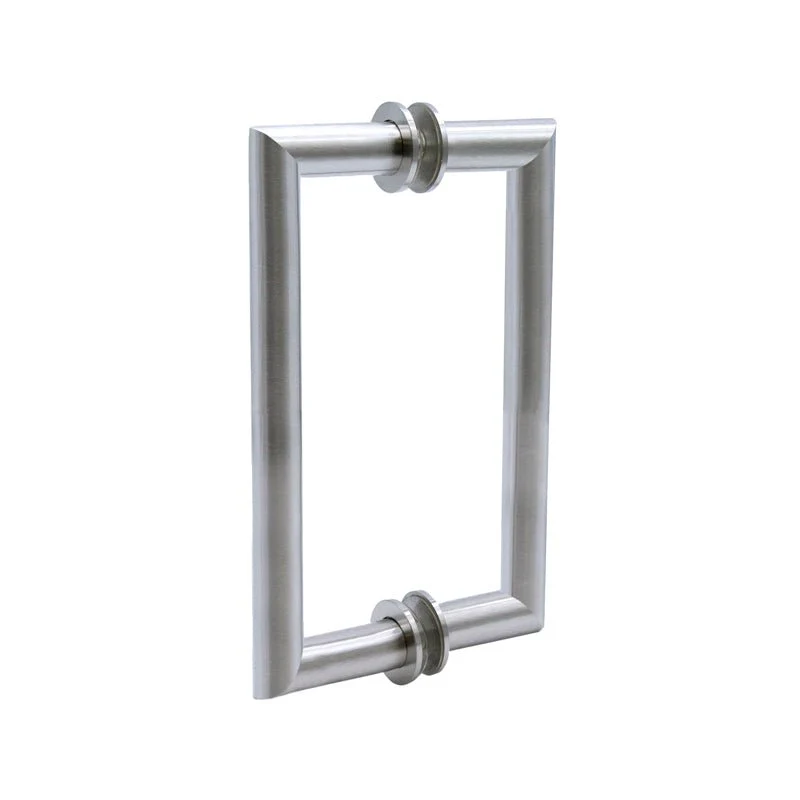 MT6"/8" Mitered Round Tubing Mitered Corner Back-To-Back Pull Handle