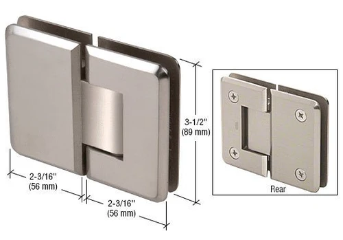 PI180 Standard Beveled180 Degree Glass-to-Glass Shower Hinge - Image 7