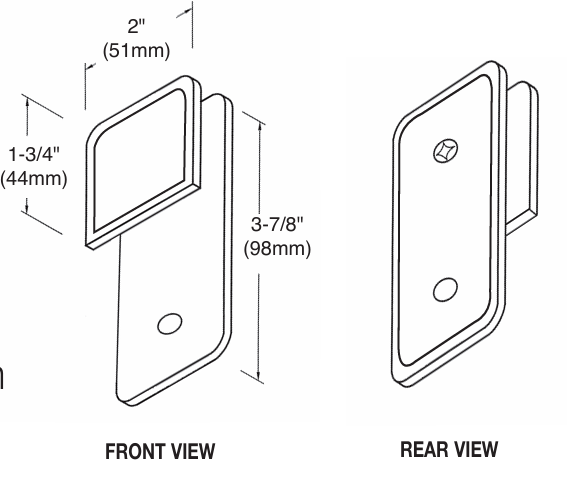 BCL182 'Y' Inline Beveled Glass Clamp Glass Bracket Glass Clip - Image 3