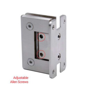 CO337H Adjustable Heavy Duty Beveled Wall Mount H Back Plate Shower Hinge