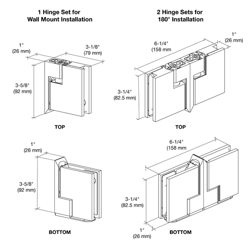 ZE00 Zelo series Zero Hinge Set - Image 6