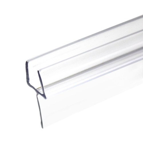 SBR One-Piece Bottom Rail With Clear Wipe for 3/8" , 1/2" Glass